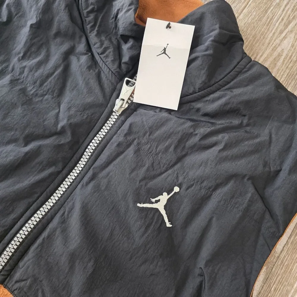 Nike Air Jordan Essentials Fleece Vest Black Brown FD8628-281 Men’s Size Large L